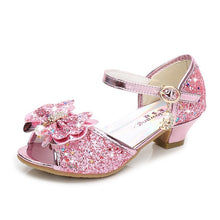 Load image into Gallery viewer, Princess Girls Party Shoes Children Sandals Colorful Sequins High Heels Shoes Girls Sandals Peep Toe Summer Kids Shoes CSH813