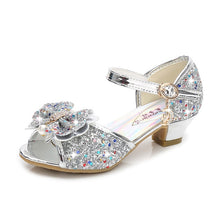 Load image into Gallery viewer, Princess Girls Party Shoes Children Sandals Colorful Sequins High Heels Shoes Girls Sandals Peep Toe Summer Kids Shoes CSH813