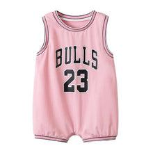 Load image into Gallery viewer, Newborn Bebe Basketball Clothes Suit Infant Romper Boys Girls Onesie Cute Garcon Costume Outfit Loose Sport Summer Vest Jumpsuit