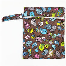 Load image into Gallery viewer, Waterproof Reusable Wet Bag Printed Pocket Nappy Bags PUL Travel Wet Dry Bags Mini Size 25x20cm Diaper Bag