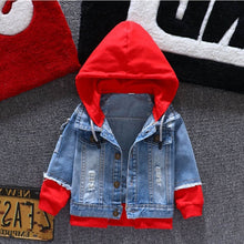 Load image into Gallery viewer, Jeans Jacket Girls Kids 2019 Spring Boys Hoodies Coat Denim Long Sleeve Outerwear Children Windbreaker for 1th 2 3 4 5 6 Years