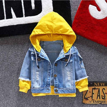 Load image into Gallery viewer, Jeans Jacket Girls Kids 2019 Spring Boys Hoodies Coat Denim Long Sleeve Outerwear Children Windbreaker for 1th 2 3 4 5 6 Years