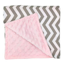 Load image into Gallery viewer, Baby Blankets Newborn Baby Swaddle Wrap Blanket Fleece Soft Chevron Cloud Minky Kids Bath Towel Bedding Crib Stroller Blankets