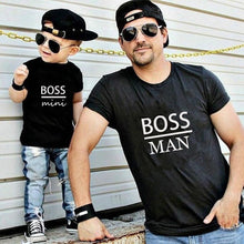 Load image into Gallery viewer, family matching clothes outfits look father Son T shirt Shirts Family Clothes Child Tees Letter Print Tops Gourd doll