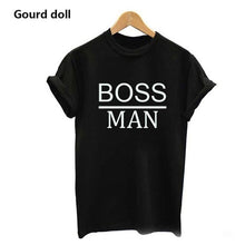 Load image into Gallery viewer, family matching clothes outfits look father Son T shirt Shirts Family Clothes Child Tees Letter Print Tops Gourd doll