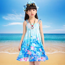 Load image into Gallery viewer, Girls Dress Summer Fashion Sling Floral Kids Dress Princess Bohemian Children Dresses Beach Girls Clothes 3 4 6 7 8 10 12 Year