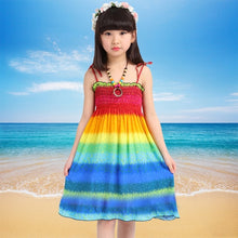 Load image into Gallery viewer, Girls Dress Summer Fashion Sling Floral Kids Dress Princess Bohemian Children Dresses Beach Girls Clothes 3 4 6 7 8 10 12 Year