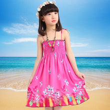 Load image into Gallery viewer, Girls Dress Summer Fashion Sling Floral Kids Dress Princess Bohemian Children Dresses Beach Girls Clothes 3 4 6 7 8 10 12 Year