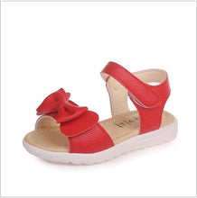 Load image into Gallery viewer, 2019 new children's girls sandals PU leather children's sandals girls anti-skid bow Princess shoes girls summer shoes