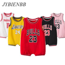 Load image into Gallery viewer, Newborn Bebe Basketball Clothes Suit Infant Romper Boys Girls Onesie Cute Garcon Costume Outfit Loose Sport Summer Vest Jumpsuit
