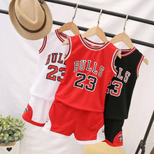 Load image into Gallery viewer, Toddler boy summer clothes Children's basketball uniform baby girl tracksuit 2pcs set Kids boys girls sports clothes set outfit