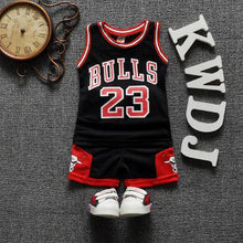 Load image into Gallery viewer, Toddler boy summer clothes Children's basketball uniform baby girl tracksuit 2pcs set Kids boys girls sports clothes set outfit