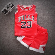 Load image into Gallery viewer, Toddler boy summer clothes Children's basketball uniform baby girl tracksuit 2pcs set Kids boys girls sports clothes set outfit