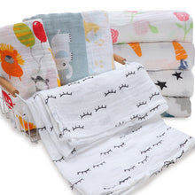 Load image into Gallery viewer, Fashionable Swaddle Wrap Cotton Baby Receiving Blanket Newborn Baby Bed Stroller Accessories Cartoon Infant Sleeping Blanket