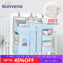 Load image into Gallery viewer, SUNVENO Portable Baby Crib Organizer Bed Hanging Bag for Baby Essentials Diaper Storage Cradle Bag Bedding Set Diaper Caddy