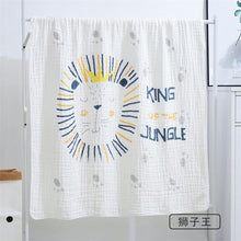 Load image into Gallery viewer, Pure cotton high density thick baby blanket 6 layers cartoon soft breathable bedding mat gauze bath towel baby swaddle blanket