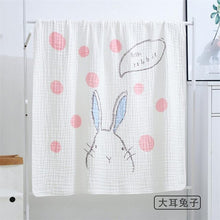 Load image into Gallery viewer, Pure cotton high density thick baby blanket 6 layers cartoon soft breathable bedding mat gauze bath towel baby swaddle blanket