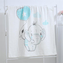 Load image into Gallery viewer, Pure cotton high density thick baby blanket 6 layers cartoon soft breathable bedding mat gauze bath towel baby swaddle blanket