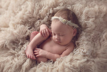 Load image into Gallery viewer, Faux Fur Newborn Photo Prop Background blanket Basket Filler Stuffer,Wool Flokati Rug Baby infant Photo Prop,bean bag covering