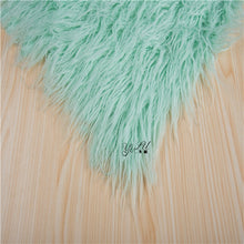 Load image into Gallery viewer, Faux Fur Newborn Photo Prop Background blanket Basket Filler Stuffer,Wool Flokati Rug Baby infant Photo Prop,bean bag covering