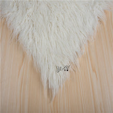 Load image into Gallery viewer, Faux Fur Newborn Photo Prop Background blanket Basket Filler Stuffer,Wool Flokati Rug Baby infant Photo Prop,bean bag covering