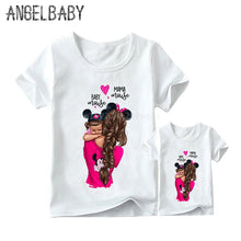 Load image into Gallery viewer, Mother's Love Family Matching Outfits Tshirt mother and daughter Vogue clothes Super Mom FashionT-shirts Kids&amp;Woman Funny Tshirt