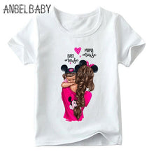 Load image into Gallery viewer, Mother's Love Family Matching Outfits Tshirt mother and daughter Vogue clothes Super Mom FashionT-shirts Kids&amp;Woman Funny Tshirt