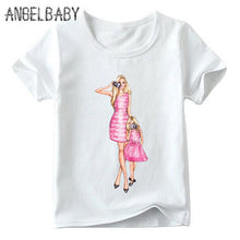 Load image into Gallery viewer, Mother's Love Family Matching Outfits Tshirt mother and daughter Vogue clothes Super Mom FashionT-shirts Kids&amp;Woman Funny Tshirt