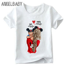 Load image into Gallery viewer, Mother's Love Family Matching Outfits Tshirt mother and daughter Vogue clothes Super Mom FashionT-shirts Kids&amp;Woman Funny Tshirt